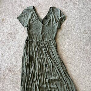 Torrid Washable Gauze Midi Dress Pockets Size 1